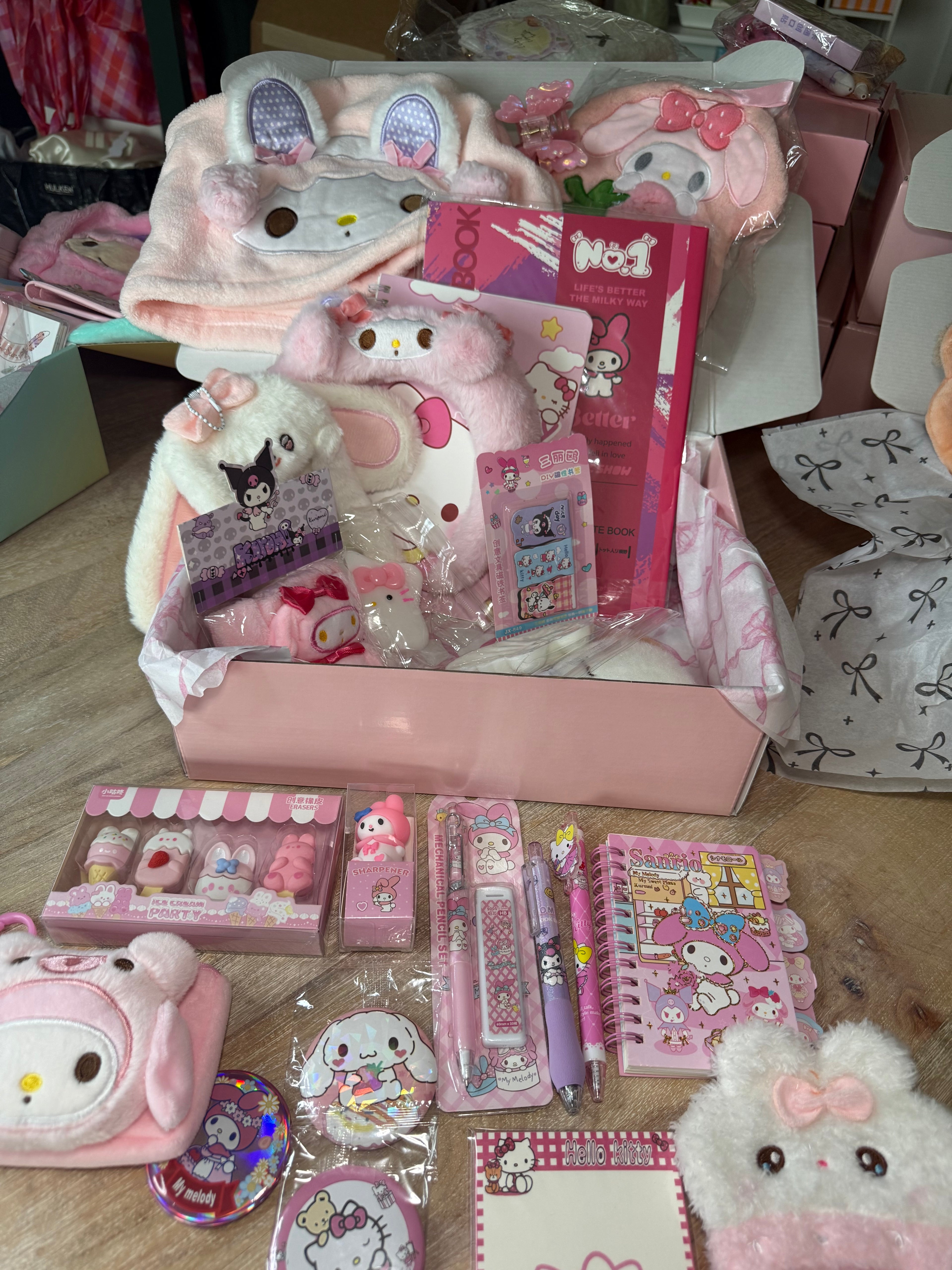 Pink Milky Way Box ✧ LARGE - Sweet Piano, MyMelody, Hello Kitty