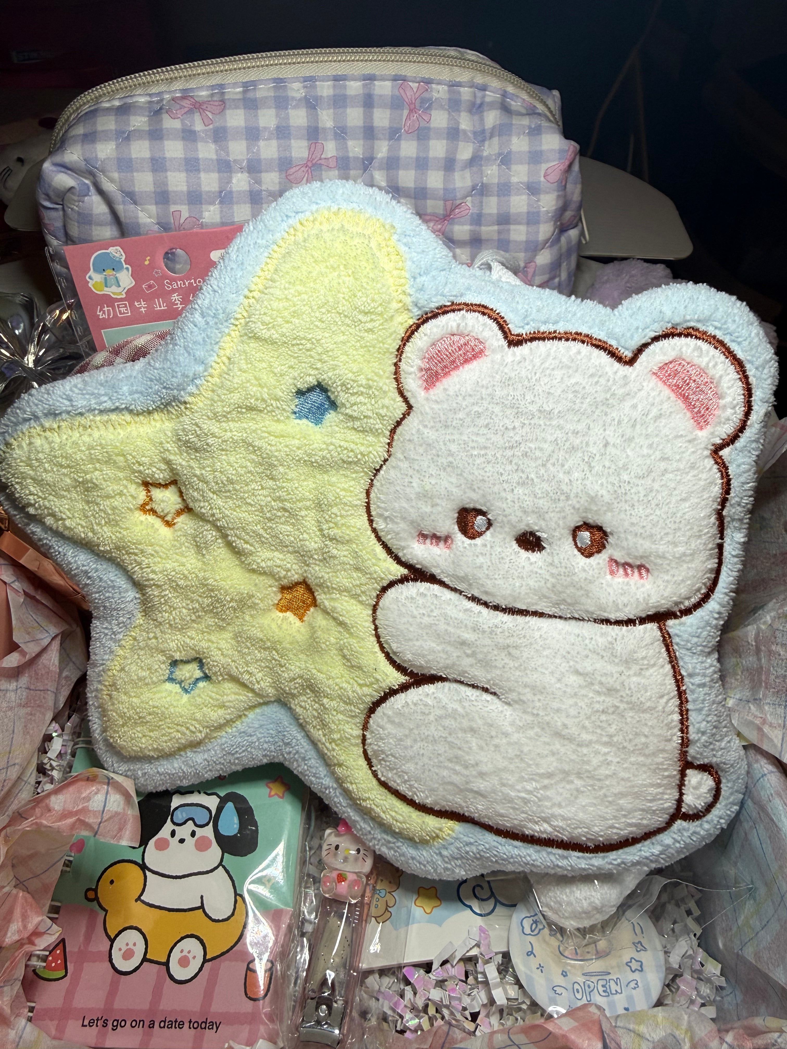 Marshmallow Puff Box ✧ MEDIUM ✧  Pastel Cosmetics & Stationery