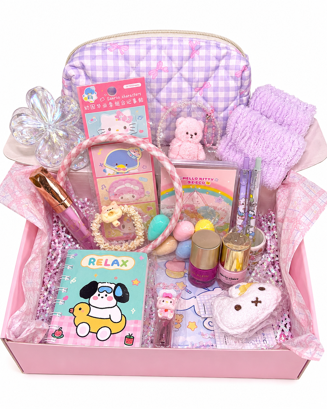 Marshmallow Puff Box ✧ MEDIUM ✧  Pastel Cosmetics & Stationery