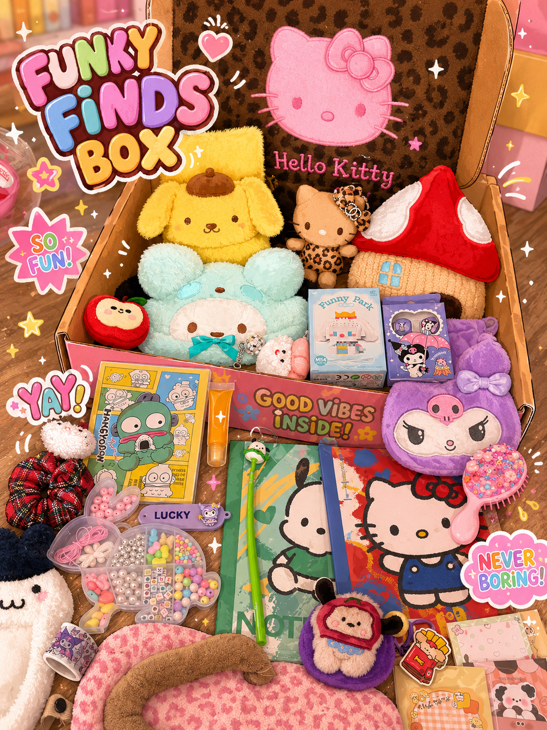 Funky Finds Box ✧ MEDIUM ✧ Sanrio Random Items