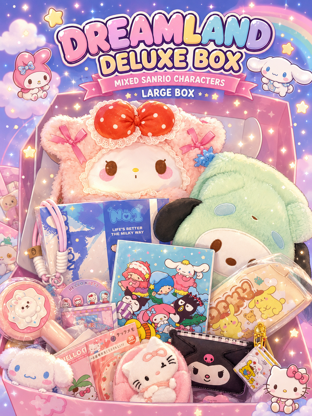 Dreamland Deluxe ✧ LARGE ✧ Mixed Sanrio Character Box